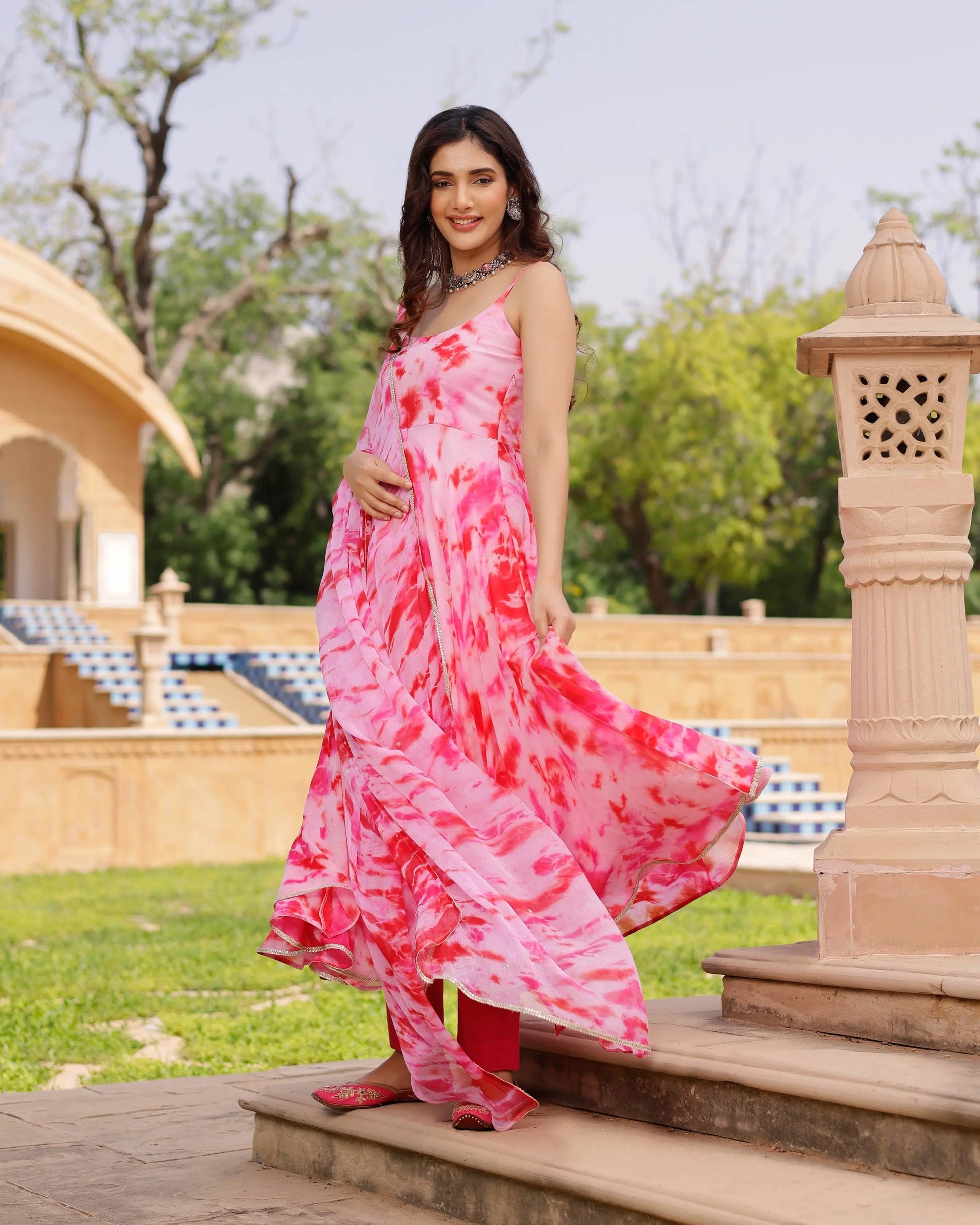 Rosie Georgette Tie & Dye Suit Set My Store