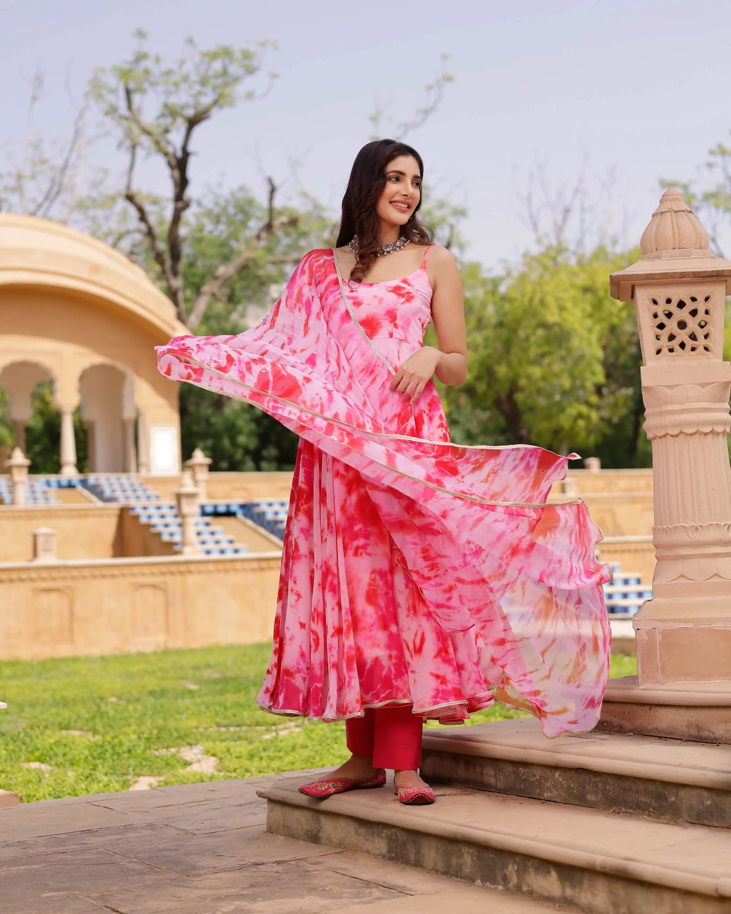 Rosie Georgette Tie & Dye Suit Set My Store