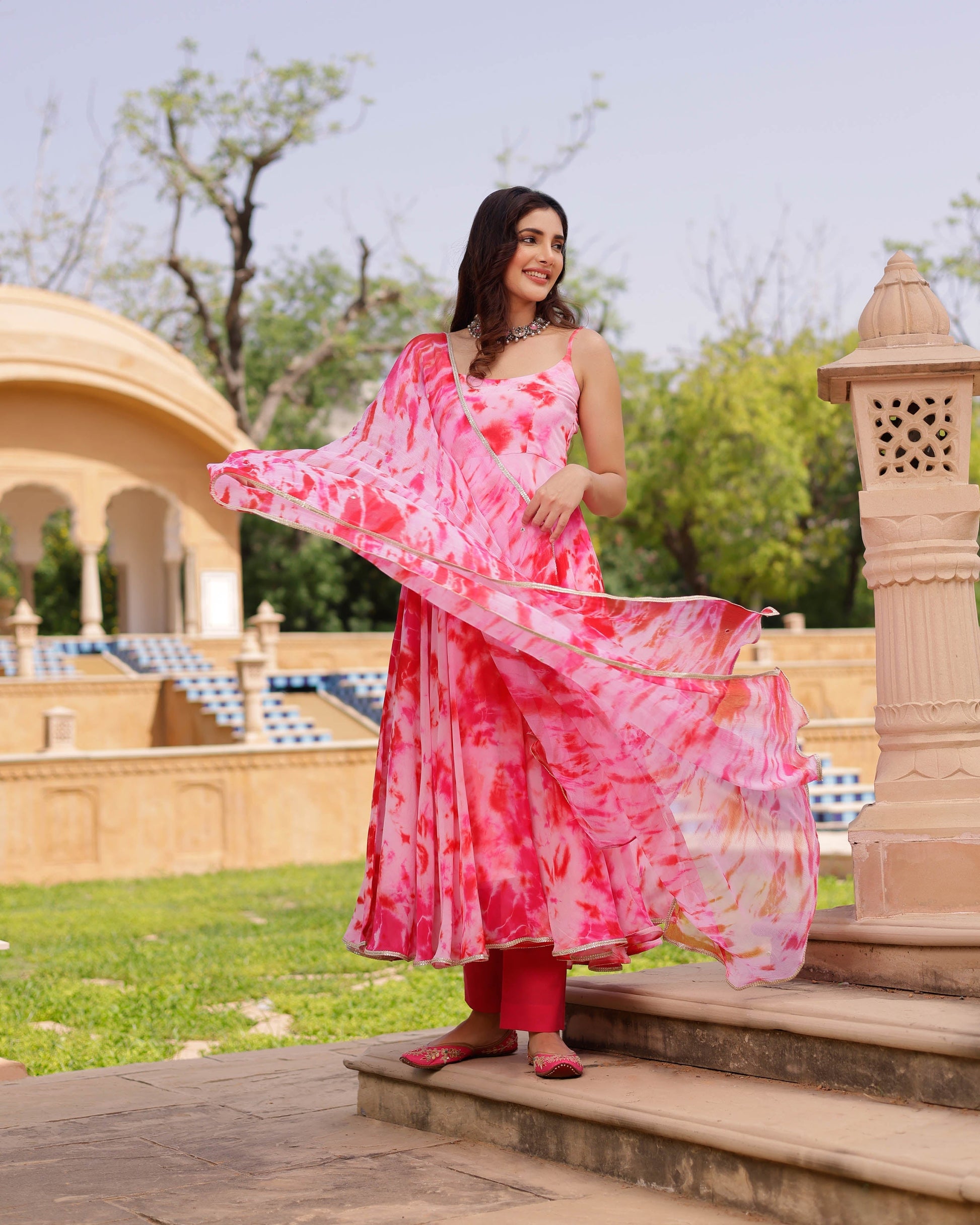 Rosie Georgette Tie & Dye Suit Set My Store