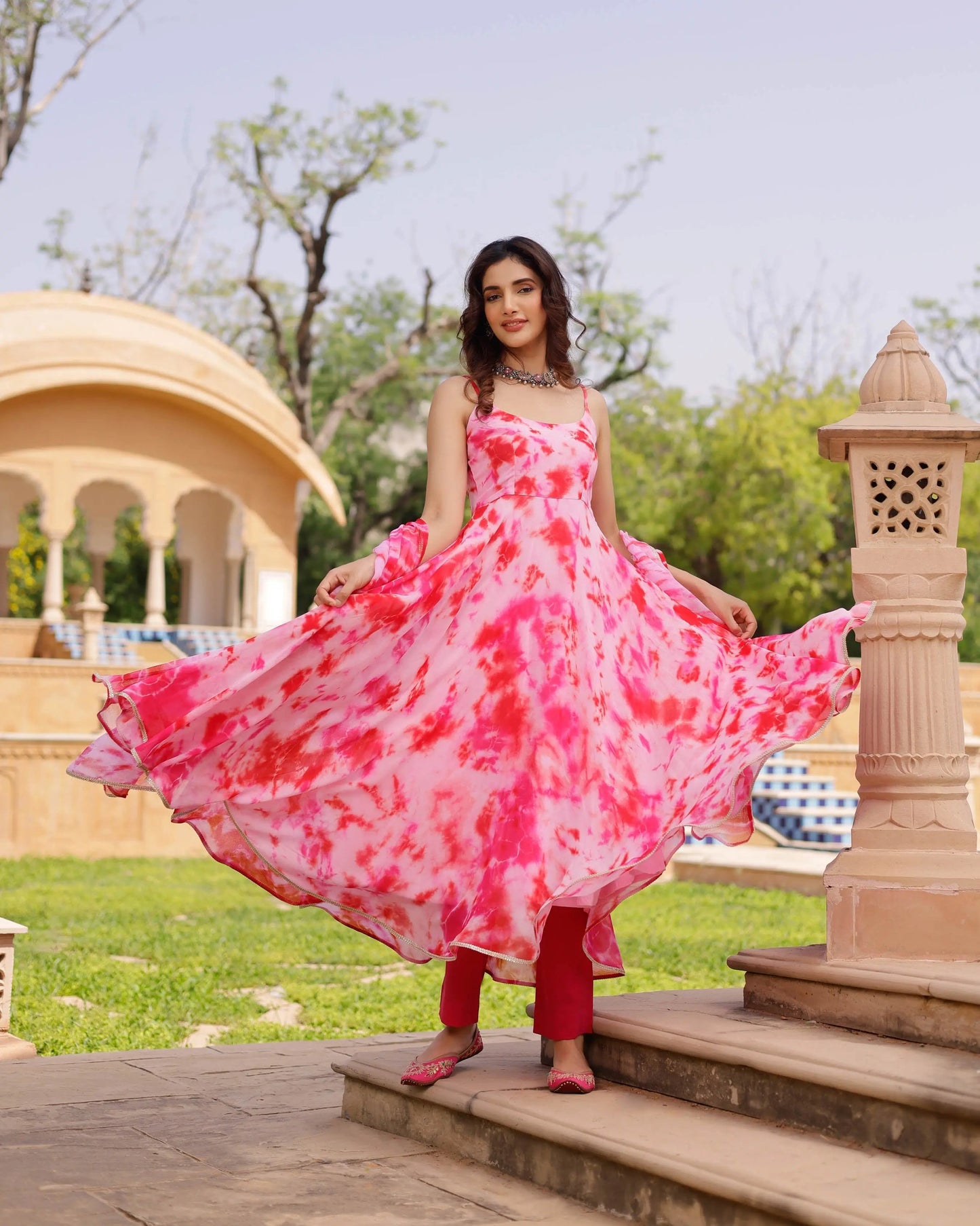 Rosie Georgette Tie & Dye Suit Set My Store