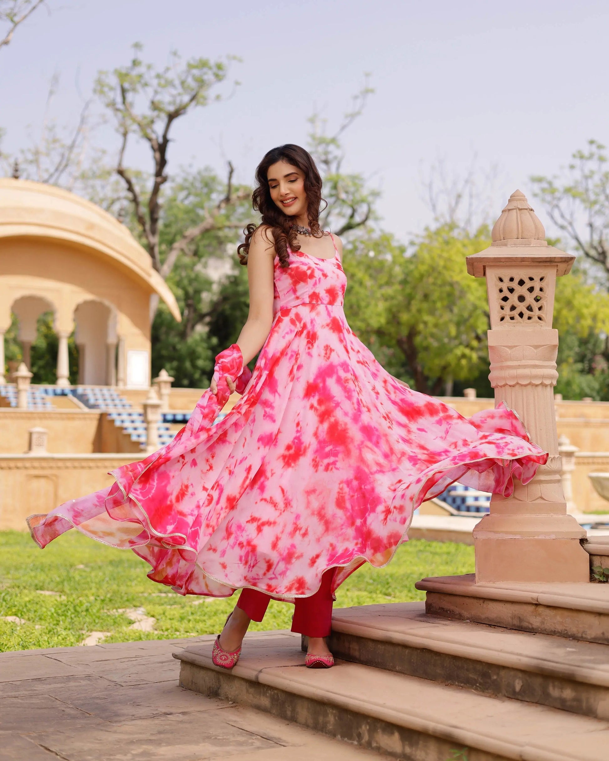 Rosie Georgette Tie & Dye Suit Set My Store