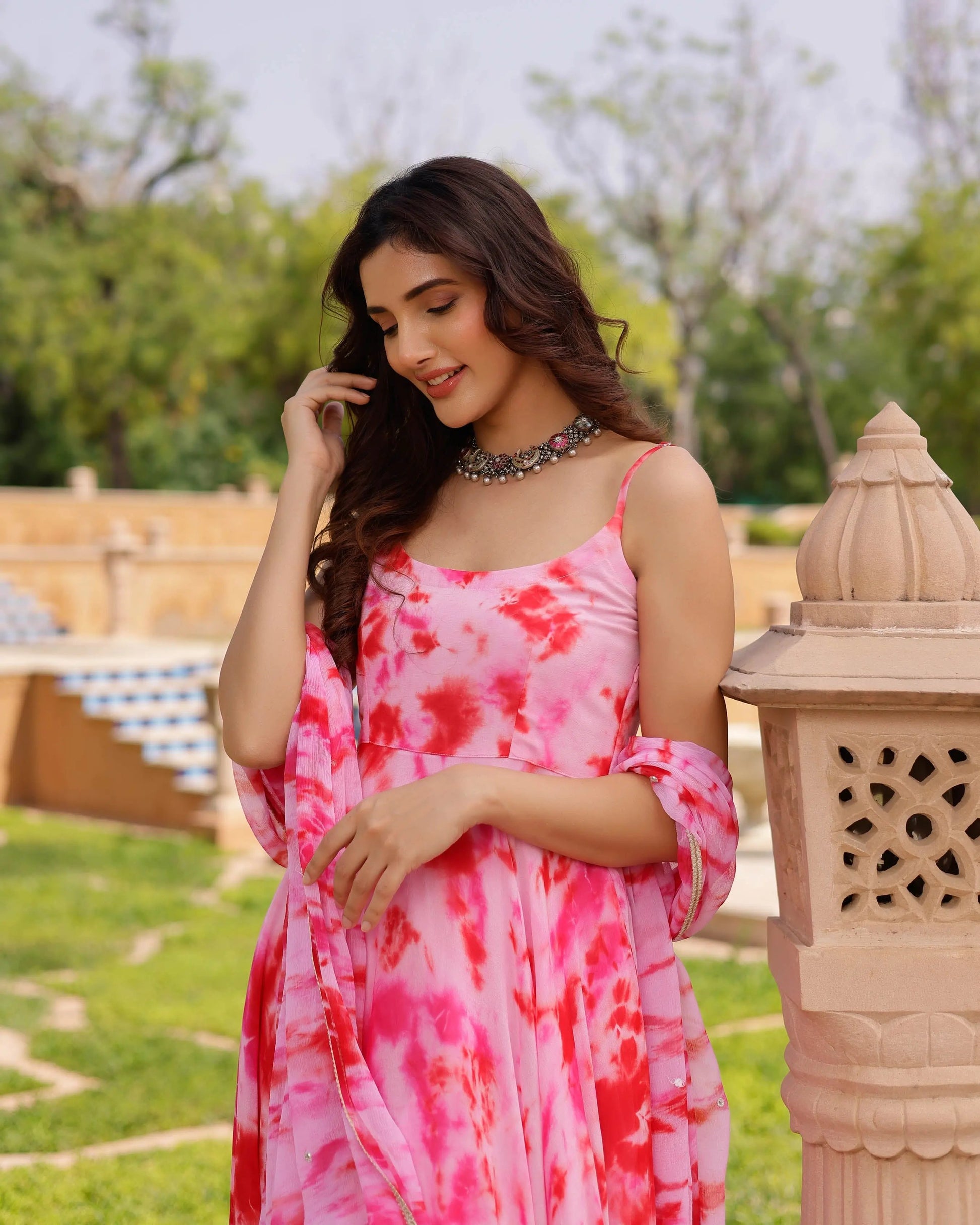 Rosie Georgette Tie & Dye Suit Set My Store