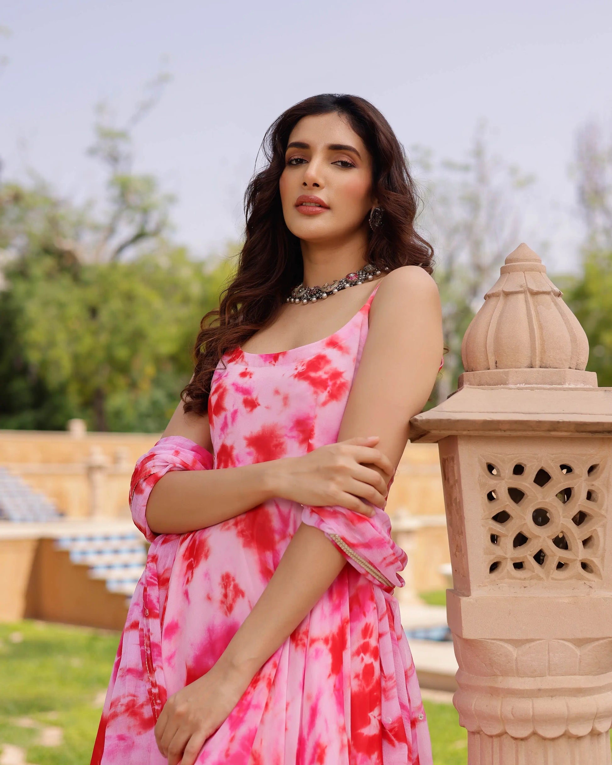 Rosie Georgette Tie & Dye Suit Set My Store