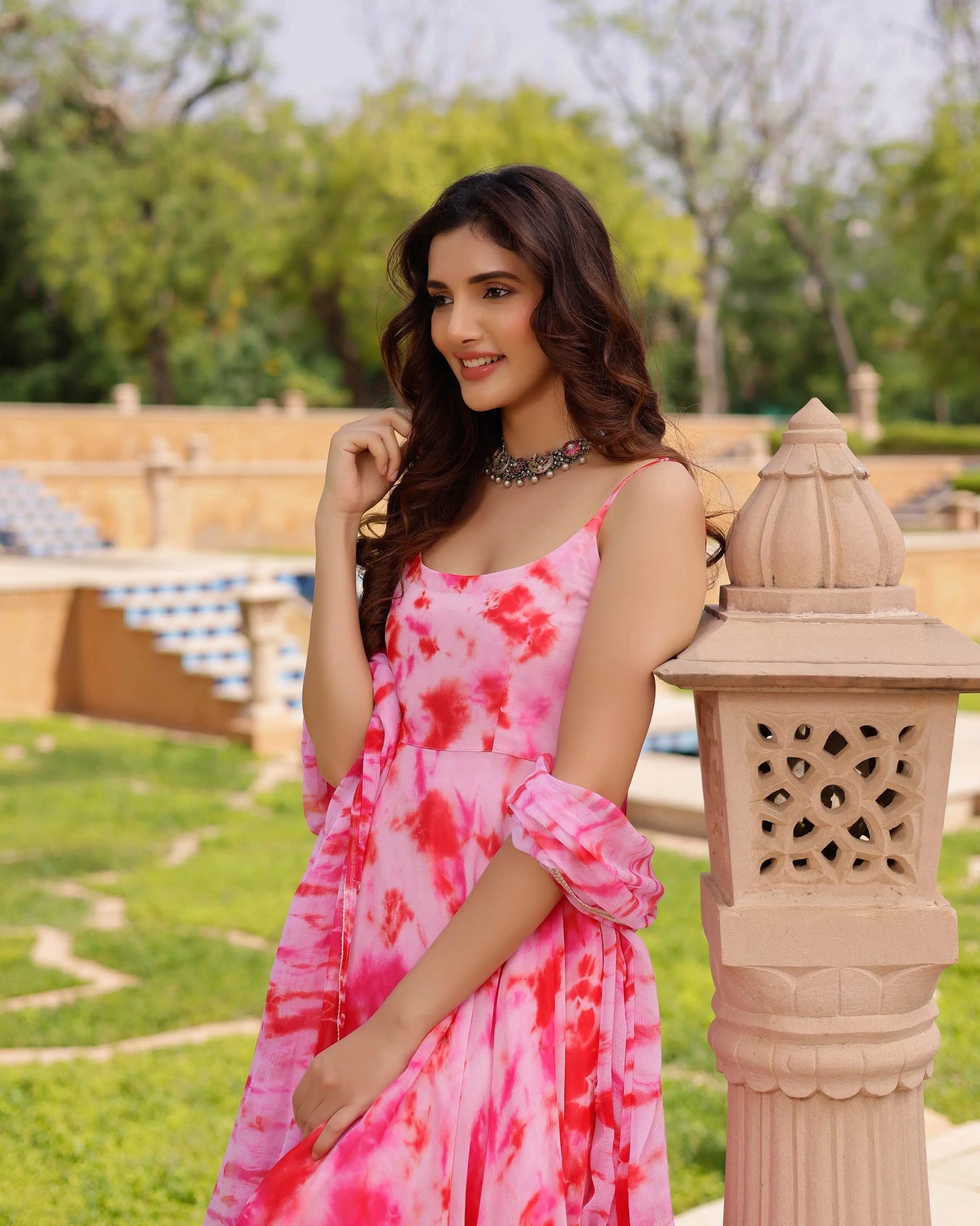 Rosie Georgette Tie & Dye Suit Set My Store