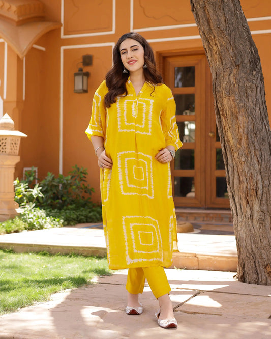 Chloe Silk Tie & Dye Kurta Set My Store