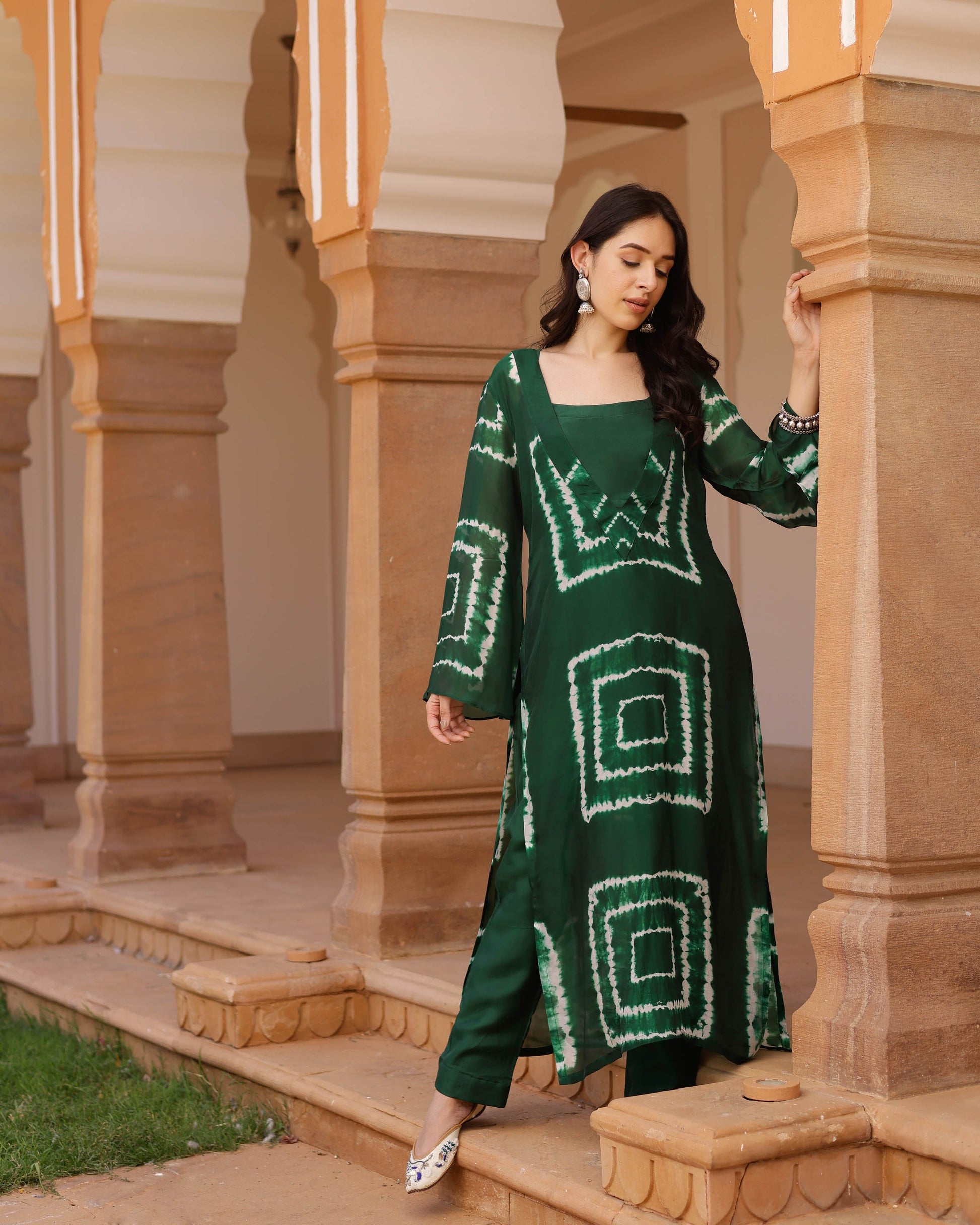 Aurora Silk Tie & Dye Kurta Set My Store