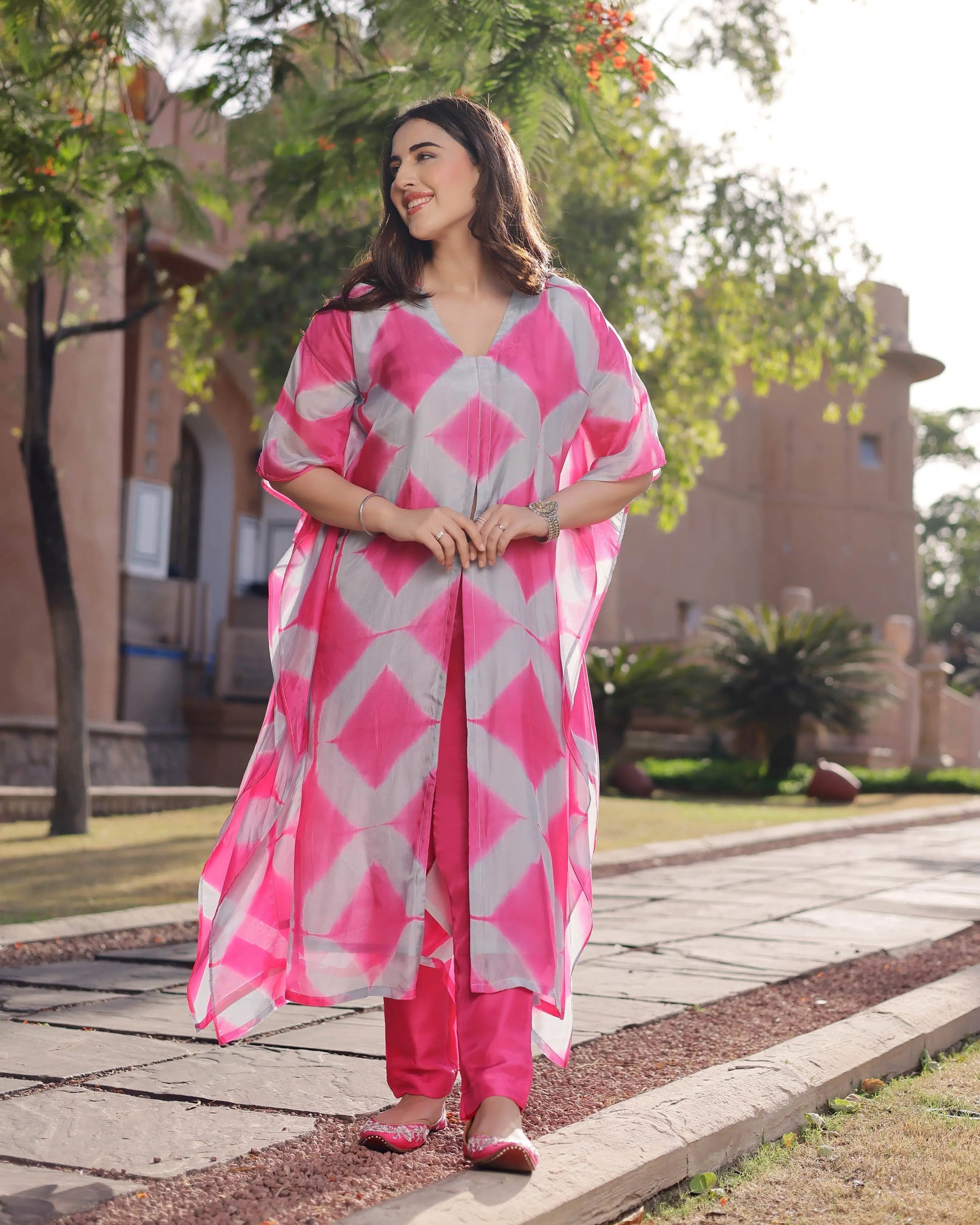 Athena Silk Tie & Dye Kurta Set My Store