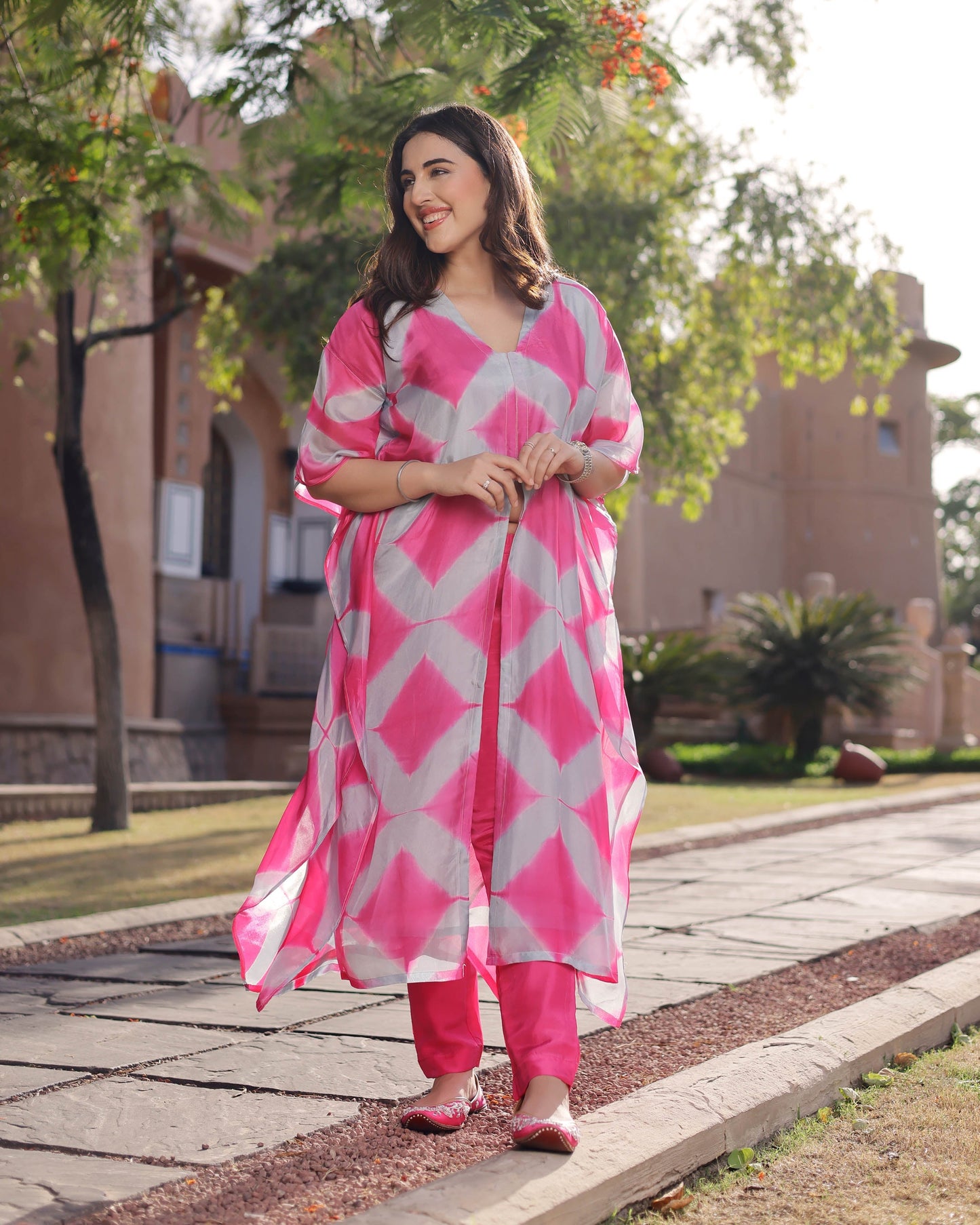 Athena Silk Tie & Dye Kurta Set My Store