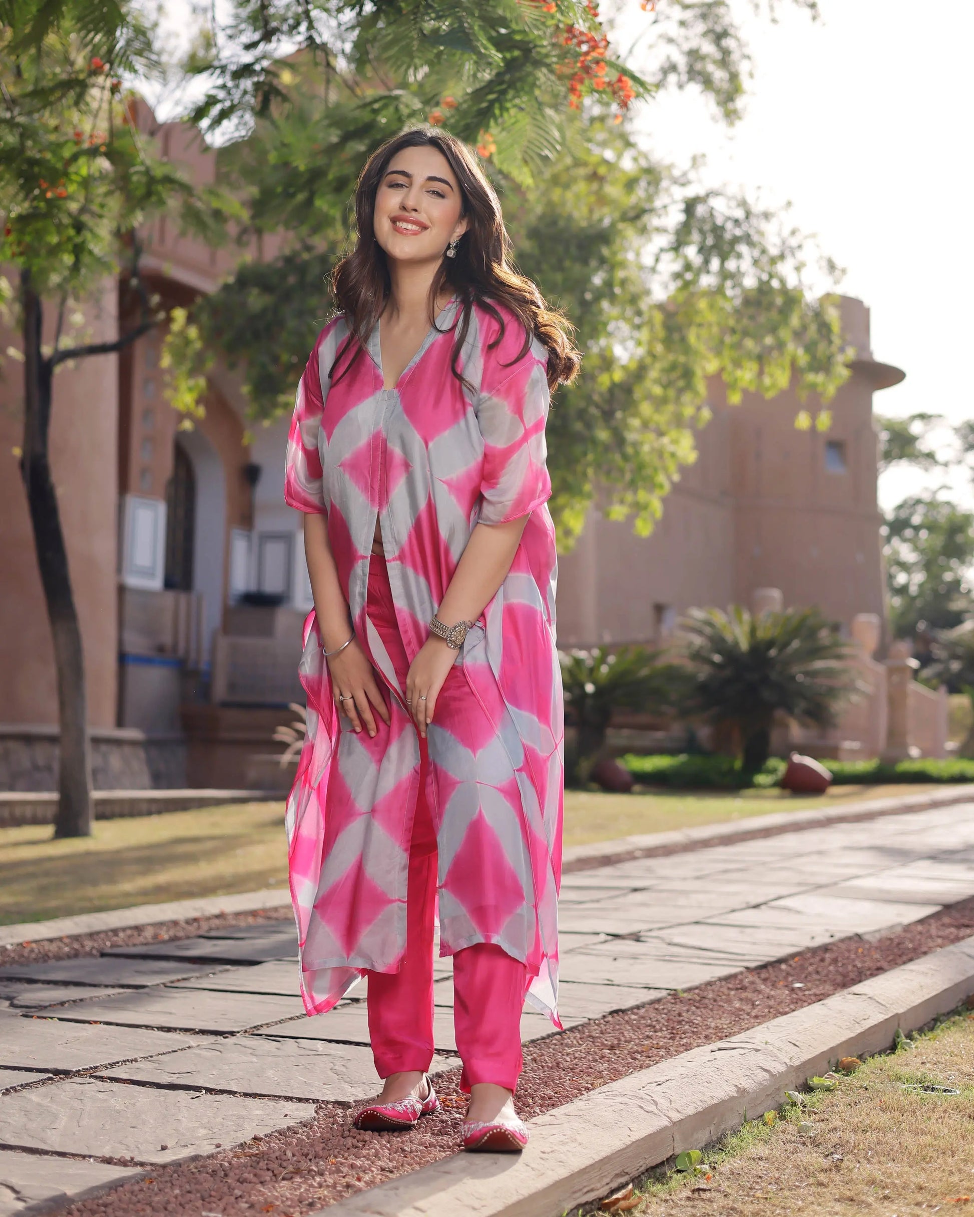 Athena Silk Tie & Dye Kurta Set My Store