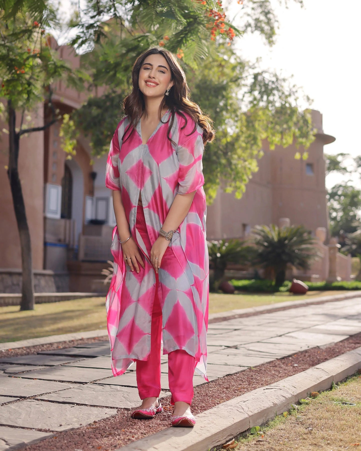 Athena Silk Tie & Dye Kurta Set My Store