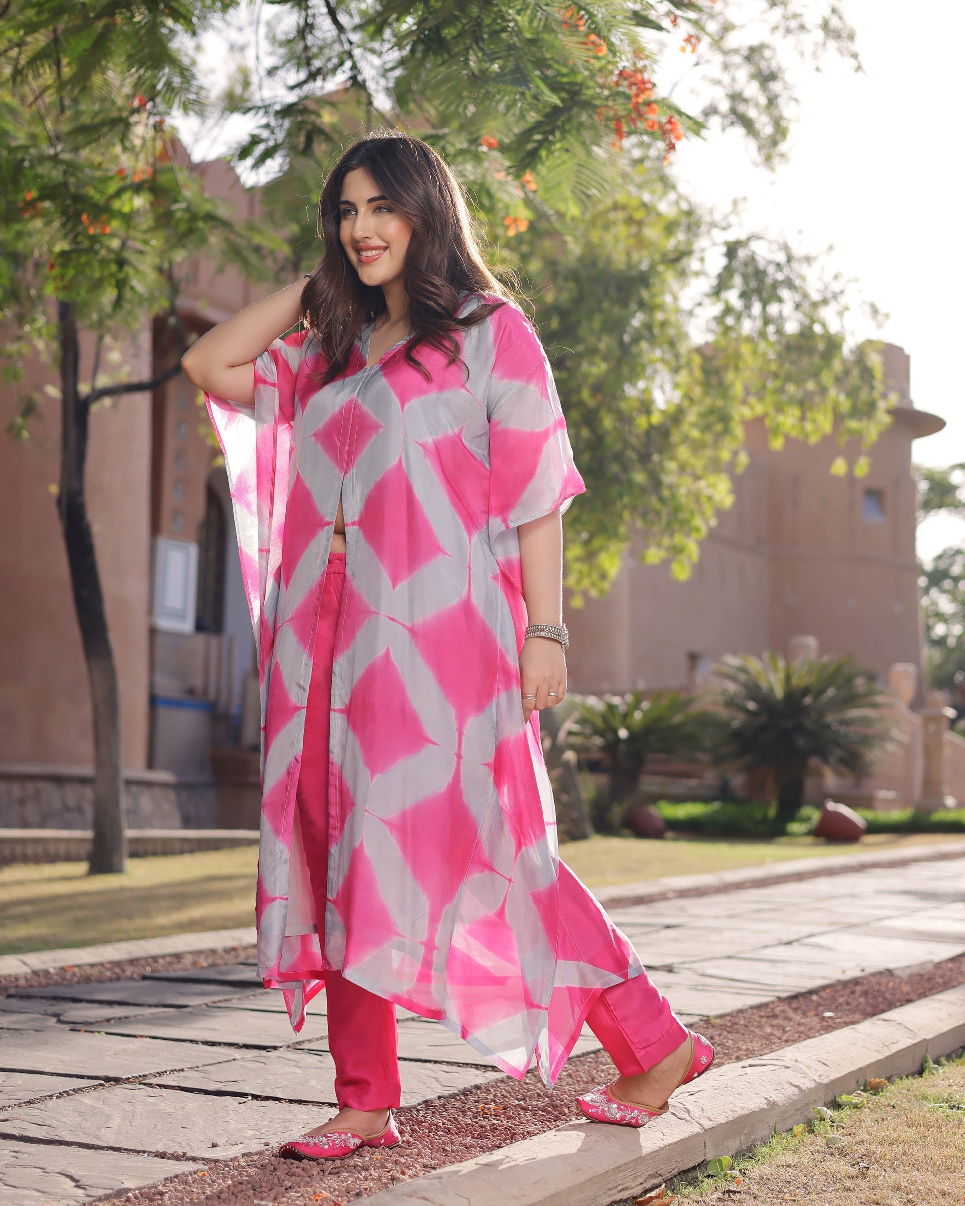 Athena Silk Tie & Dye Kurta Set My Store