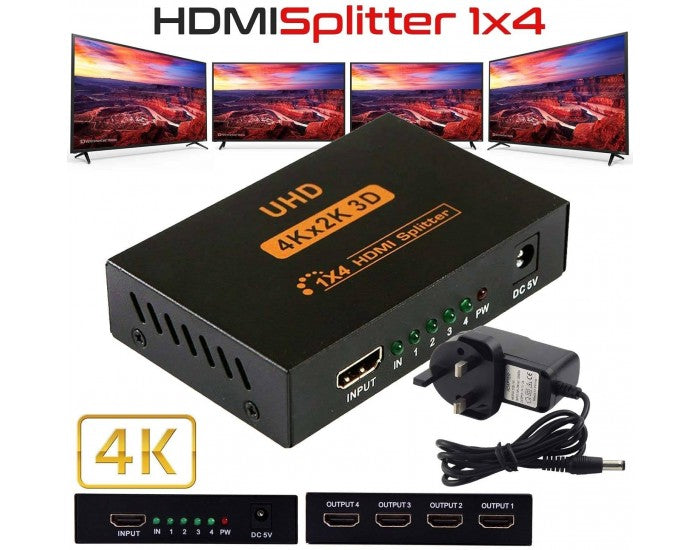 HDMI SPLITTER 4 PORT 4K2K UHD
