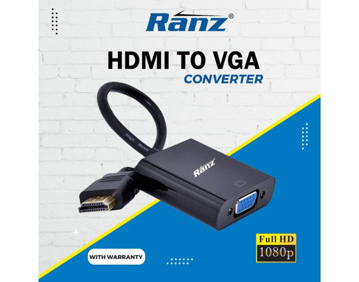 Ranz Hdmi To Vga (MALE TO FEMALE) CONVERTER