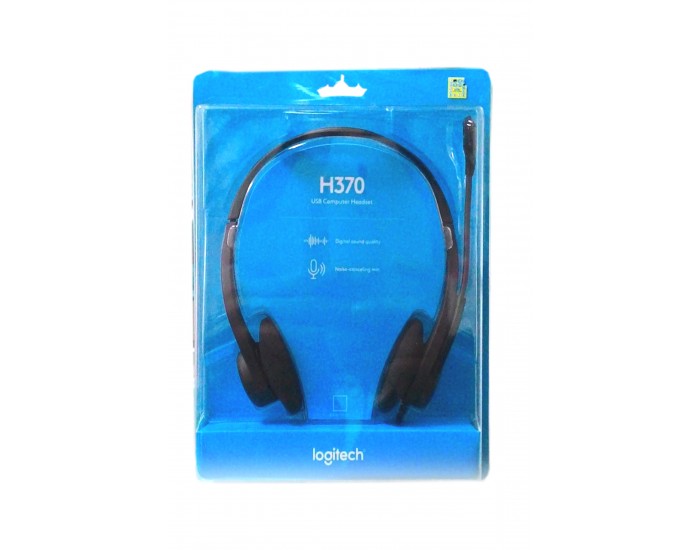 Logitech Wired Headphone H370 Black