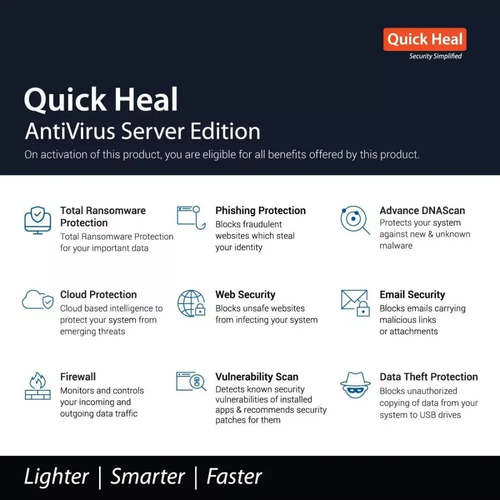 Quick Heal Server Edition 1 User 1 Year Antivirus