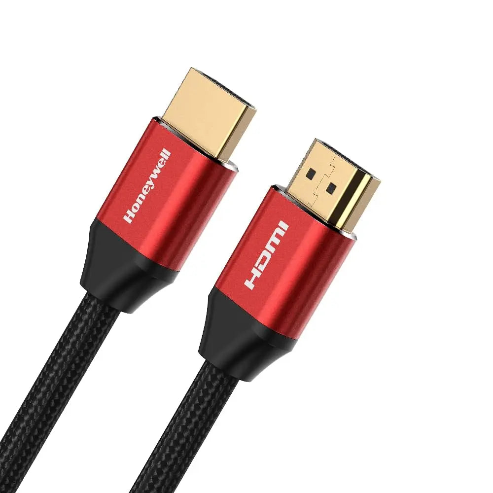 Honeywell HDMI Cable 2.1 with Ethernet, 8k@60Hz, 4k@120Hz UHD Resolution, 2 Mtr(6.6ft), 48 GBPS Transmission Ultra High Speed, Dolby DTS, eARC,3D,Male-to-Male,Compatible with all HDMI-Enabled Devices