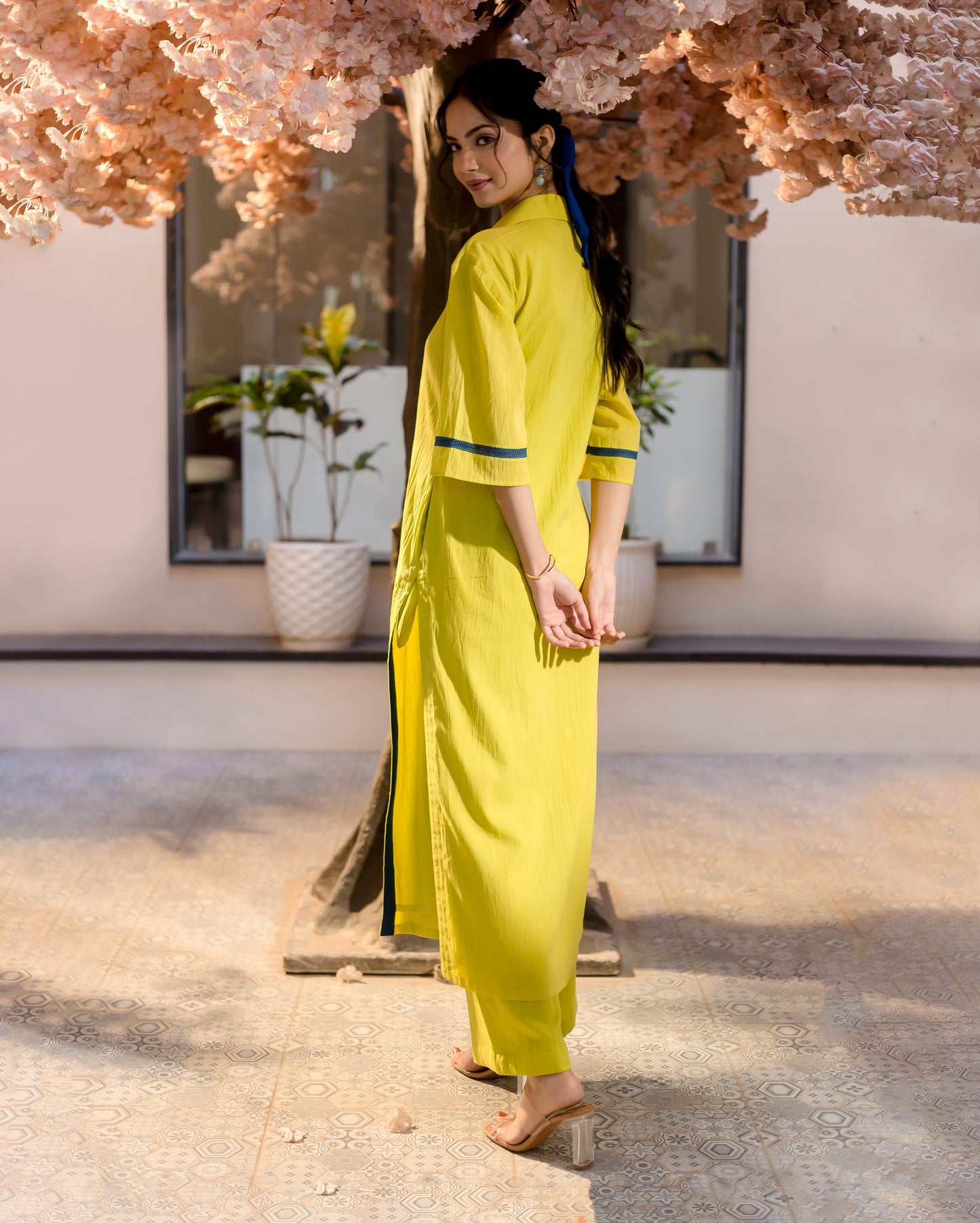 Spurge Green Solid Cotton Coord Set Quick Cart