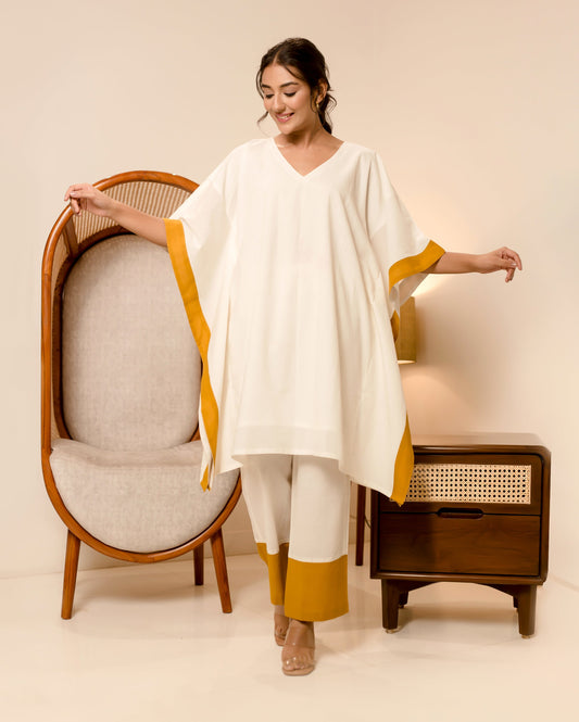 Fresho Off White Solid Cotton Coord Set Quick Cart