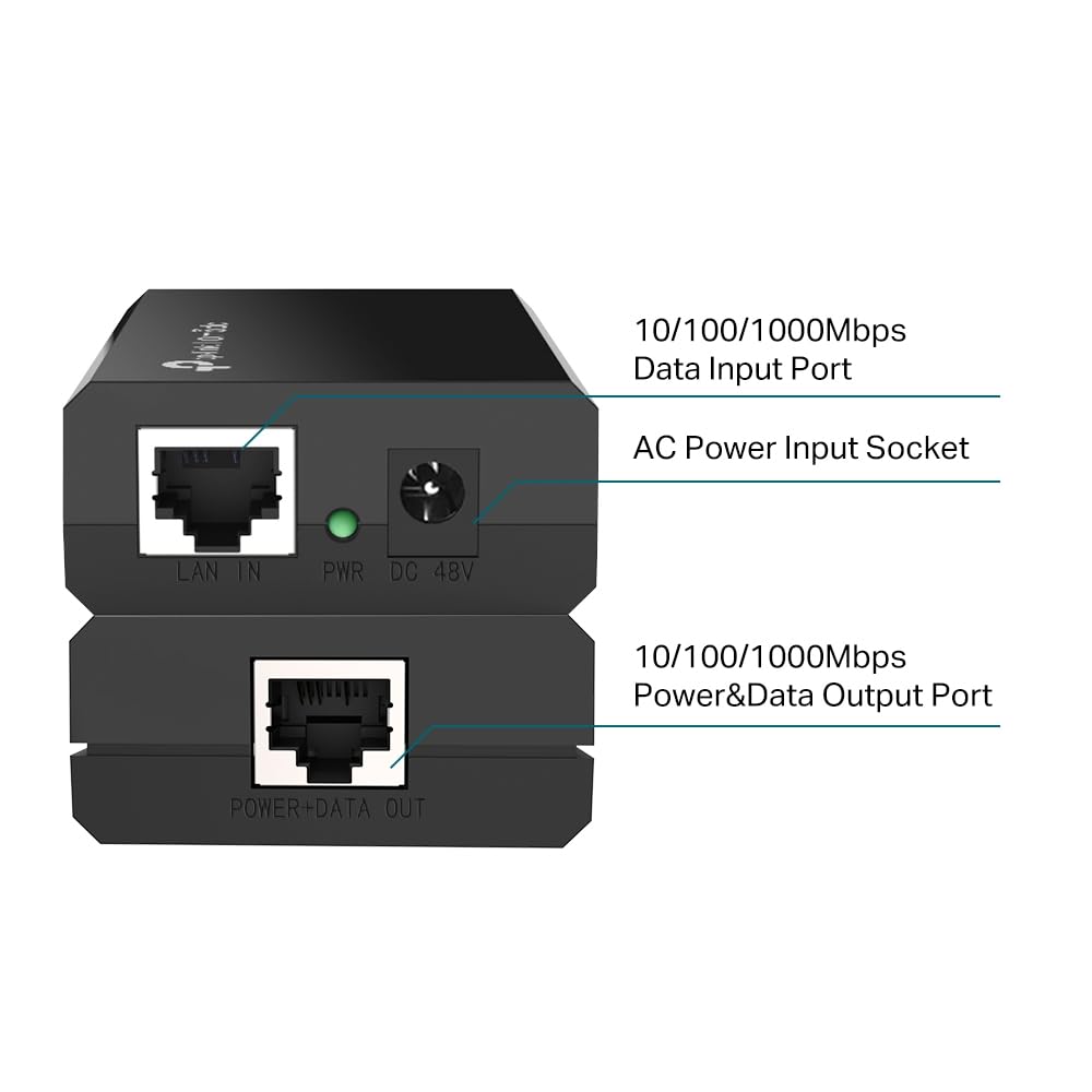 Tp Link Poe Injector TL-POE150S  Gigabit Ethernet 48V DC TL-POE150S