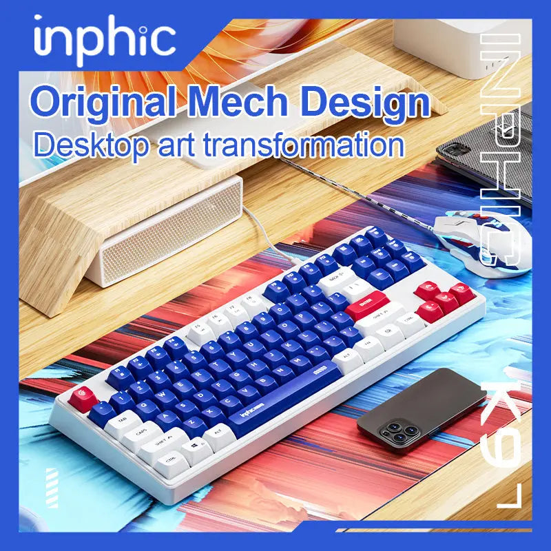 Inphic K902 Wired Keyboard with 87 Keys