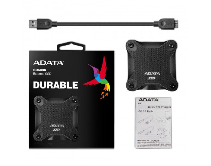 Adata External SSD 240GB USB C ASD600Q-240GU31-CBL