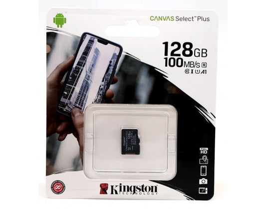 Kingston Canvas Select plus 128GB Micro SD Card Class 10
