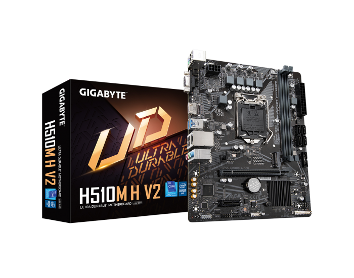 GIGABYTE MOTHERBOARD 510 (H510M H V2) DDR4 (FOR INTEL 10th | 11th Gen) MICRO ATX PCIE 3.0 LGA 1200  H510M H V2