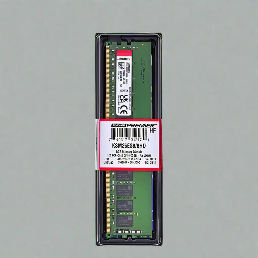 Kingston Premier RAM 8GB DDR4 2666 Mhz CL19 ECC DIMM Server Workstation NAS Memory