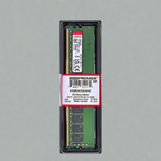 Kingston Premier RAM 8GB DDR4 2666 Mhz CL19 ECC DIMM Server Workstation NAS Memory