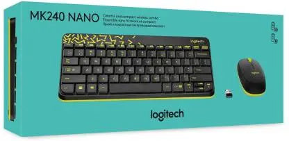 Logitech Wireless Keyboard Mouse Combo Mk240  BLACK