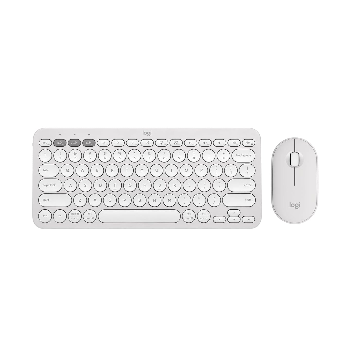 Logitech Keyboard Mouse Pebble 2 Combo White