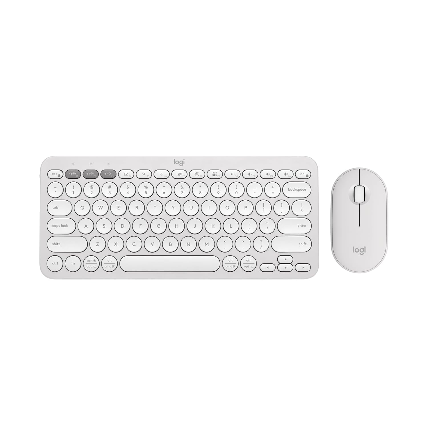Logitech Keyboard Mouse Pebble 2 Combo White