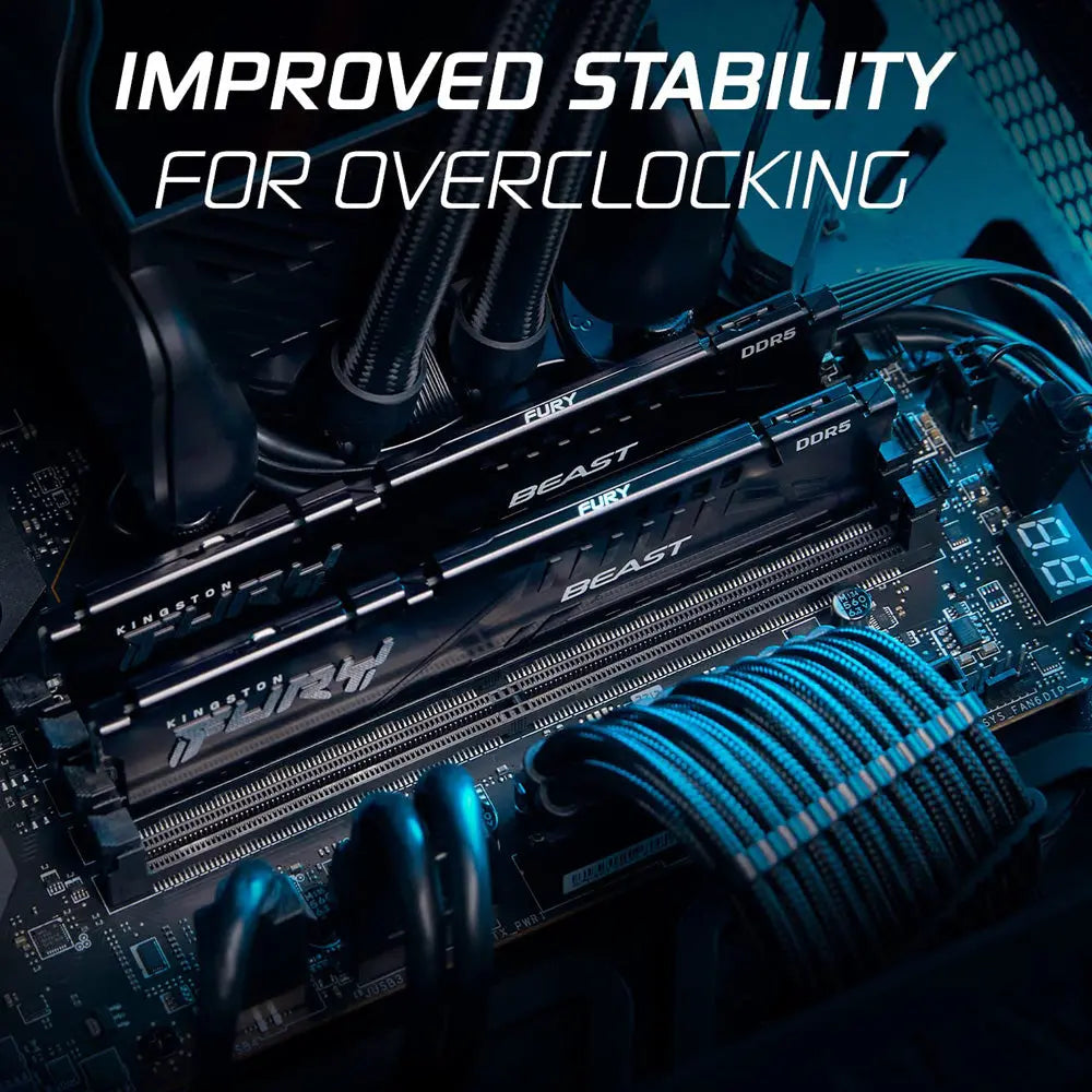 Kingston Fury Beast 32GB DDR5 RAM 5200MHz CL40 Gaming Desktop Memory