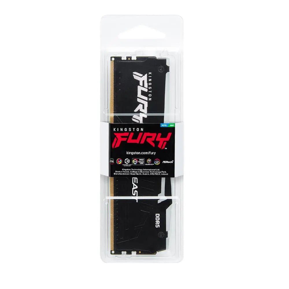 Kingston Fury Beast 16GB DDR5 RAM 5200MHz CL40 RGB Gaming Desktop Memory