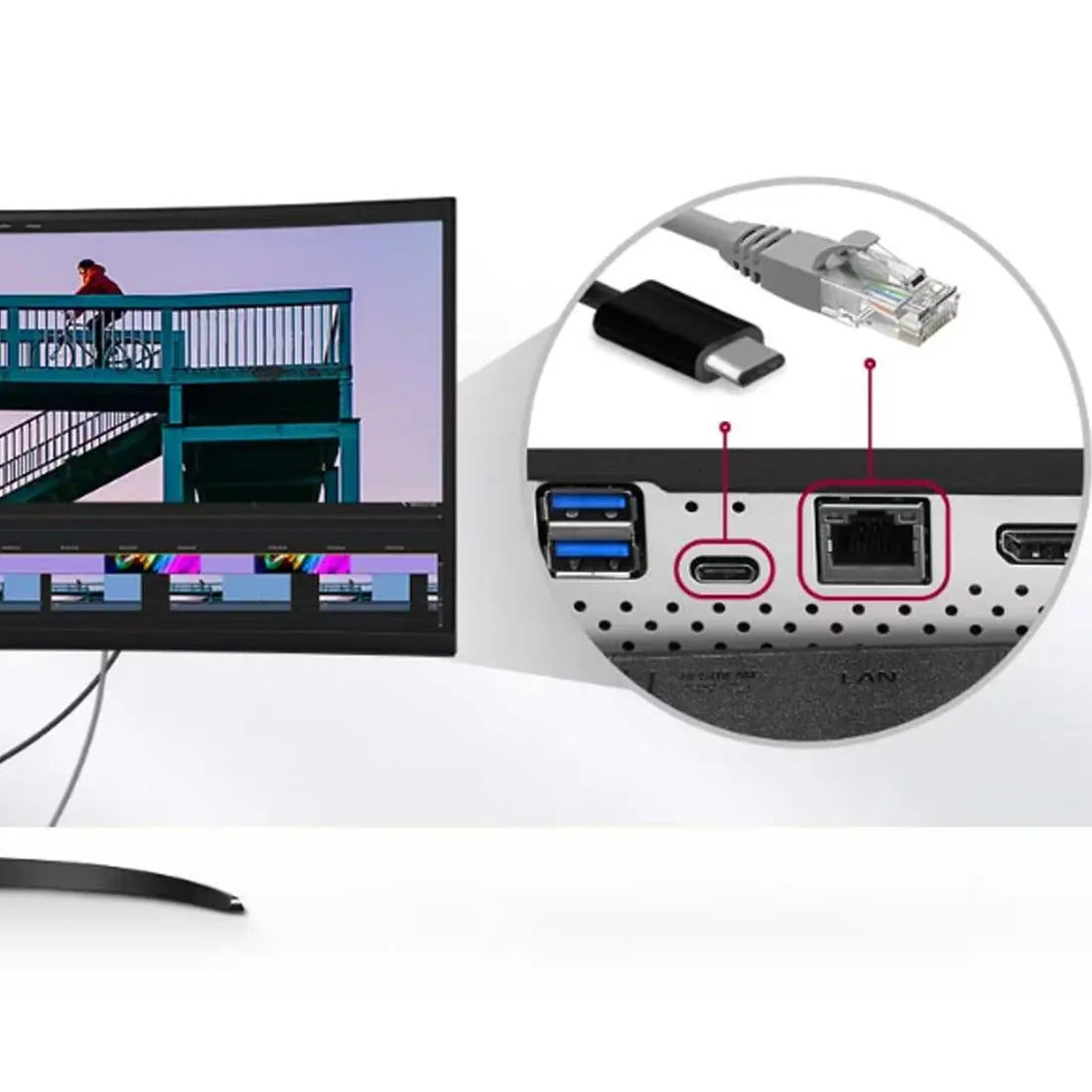 LG 34WQ75C-B 34-inch QHD IPS  with Dual Speakers and USB-C Port Ultrawide Monitor My Store