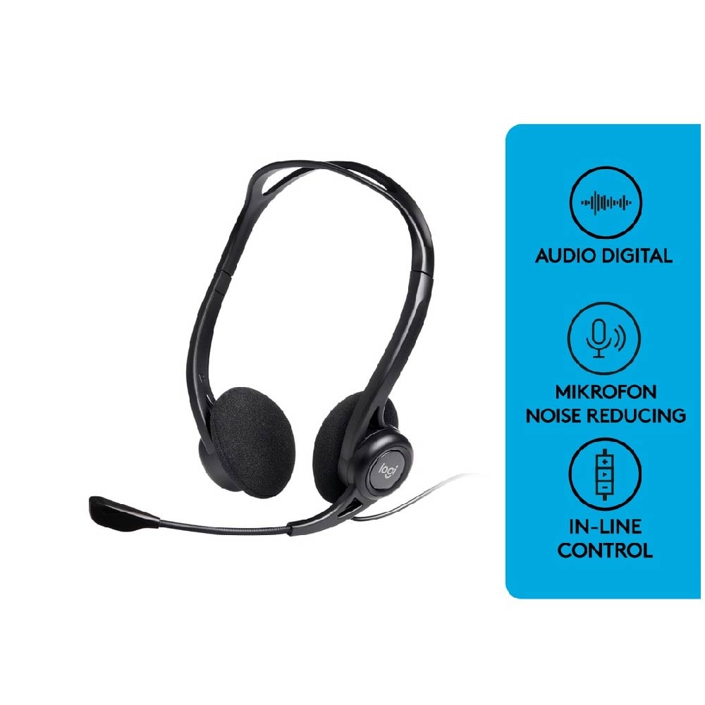 Logitech Wired Headphone H370 Black