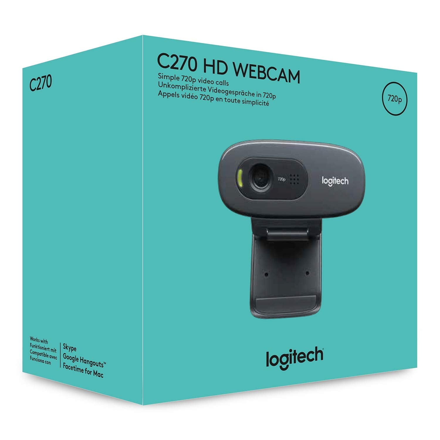 Logitech C270 HD Webcam for HD Video Calling