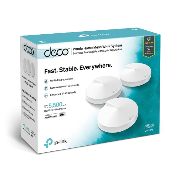 TP-Link Deco M5 AC1300 Whole Home Mesh WiFi System Pack Of 3