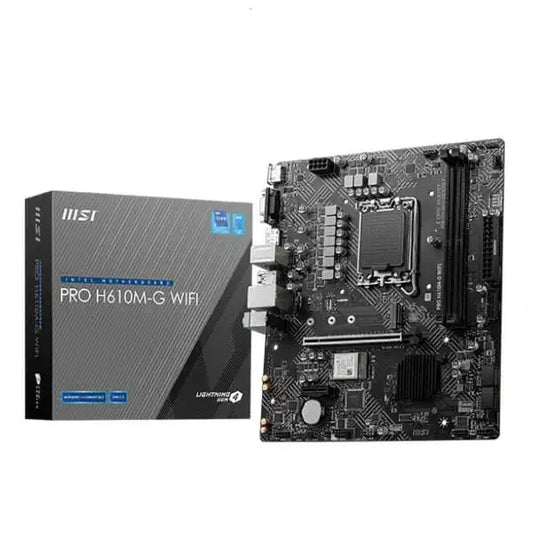 MSI PRO H610M-G WiFi DDR5 Intel H610 LGA 1700 Micro-ATX Motherboard with PCIe 4.0 and M.2 Slot