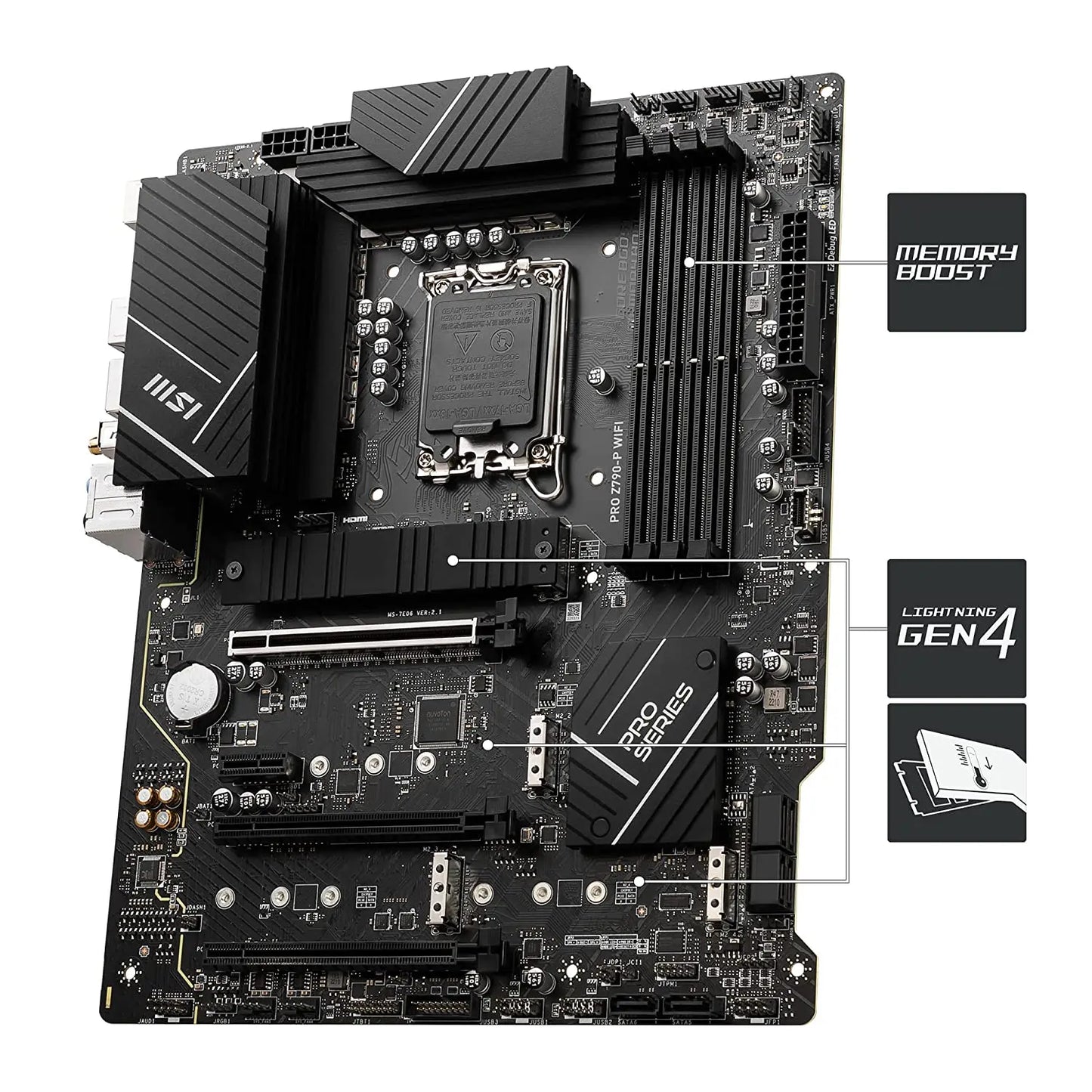 MSI PRO Z790-P WIFI Intel Z790 LGA 1700 ATX DDR5 Motherboard