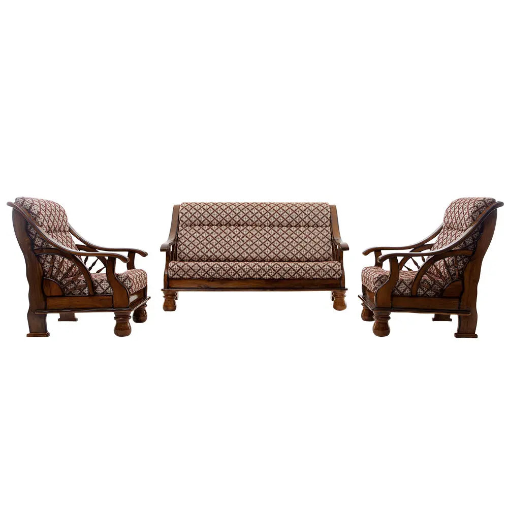 Heritage Suriyan 3 + 1 + 1 Teakwood Sofa (TI-SURIYAN SOFA 3+1+1) My Store
