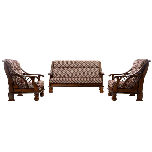 Heritage Suriyan 3 + 1 + 1 Teakwood Sofa (TI-SURIYAN SOFA 3+1+1) My Store
