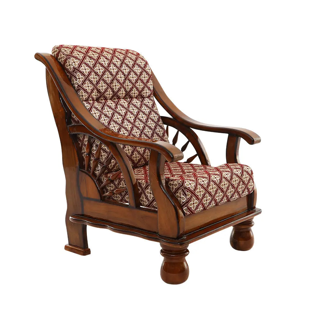 Heritage Suriyan 3 + 1 + 1 Teakwood Sofa (TI-SURIYAN SOFA 3+1+1) My Store