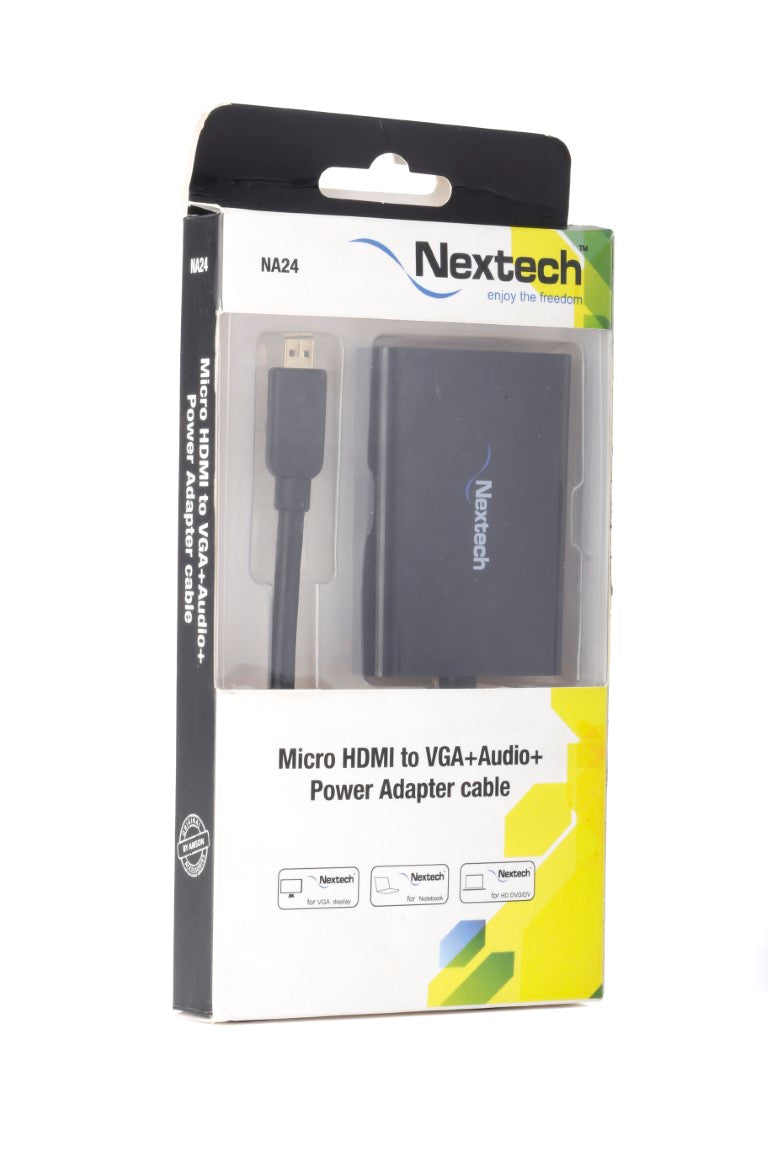 Nextech Micro Hdmi To Vga Audio Power Adapter Cable NA24