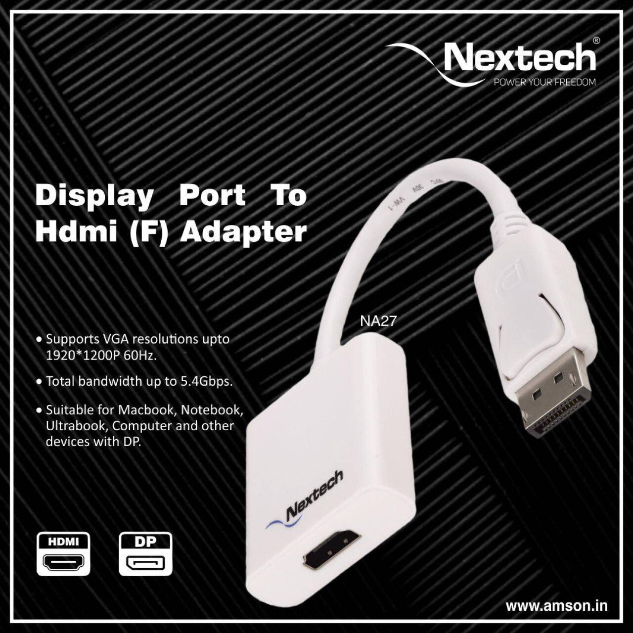 Nextech Display Port to HDMI Adapter NA27