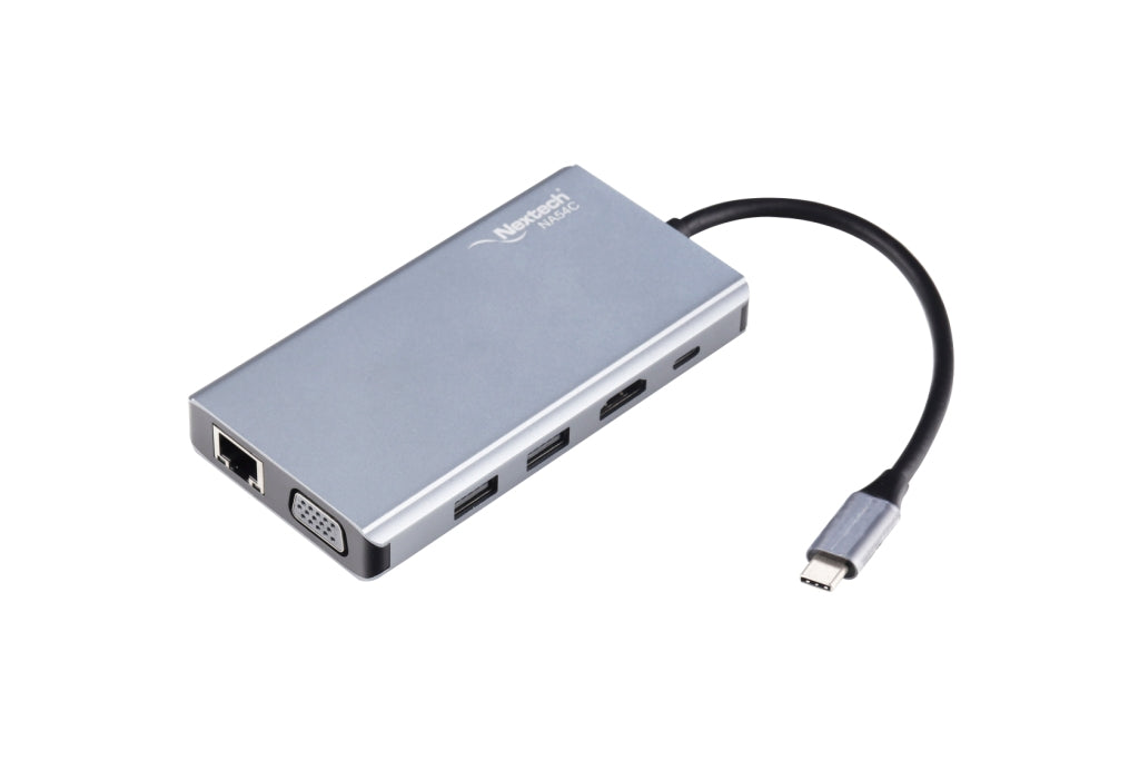 Nextech NA54C 11 in 1 USB-C Docking Station (3Ports* USB 3.0+ HDMI+VGA+ Giga LAN+ SD+Micro+PD+Audio)