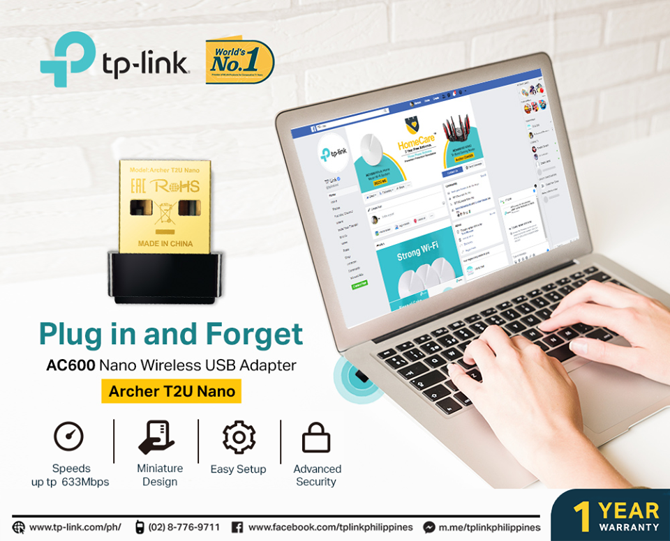 TP-Link Archer T2U Nano AC600 Nano Wireless USB Adapter