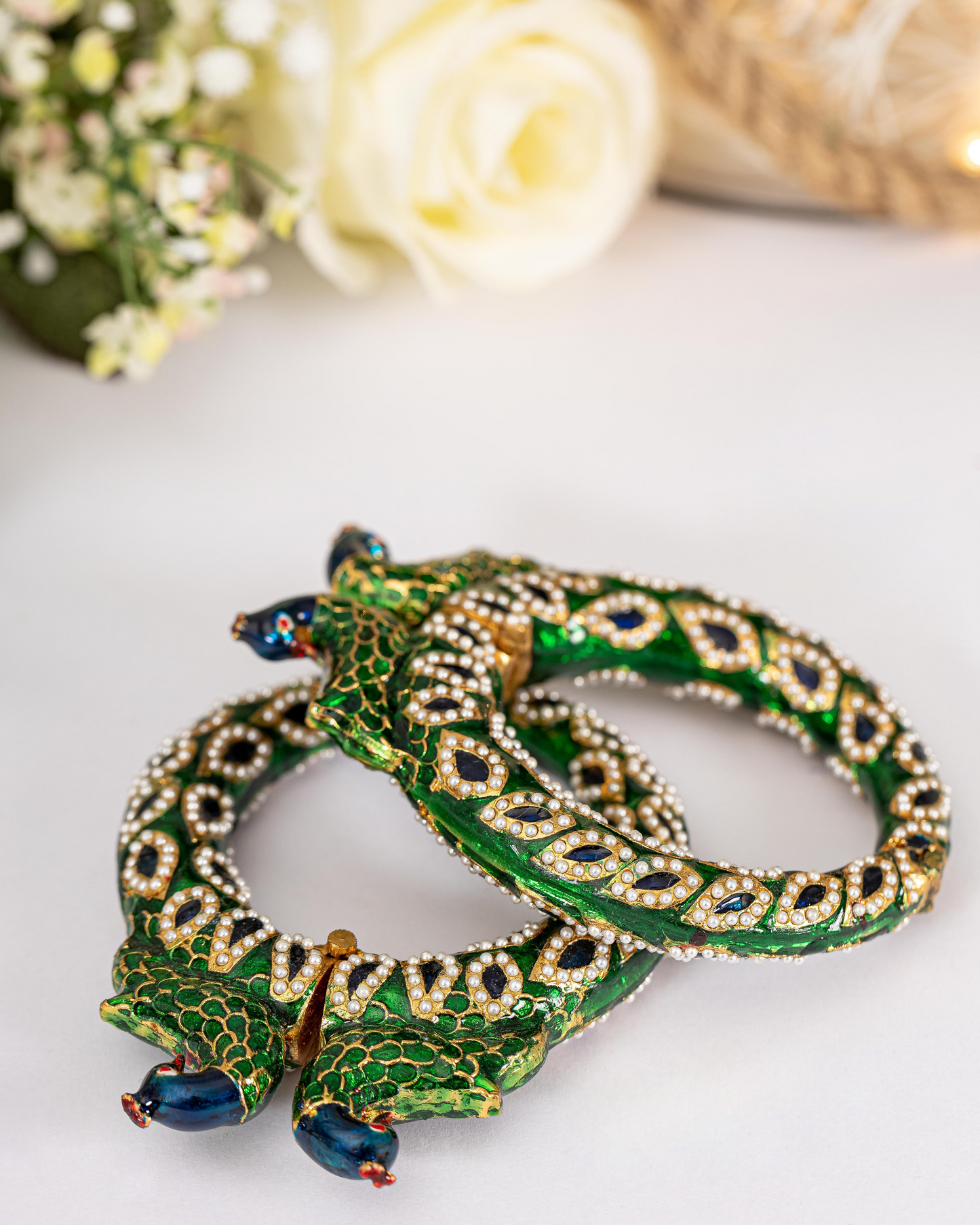 Peafowl Handcrafted Brass Bangles Quick Cart