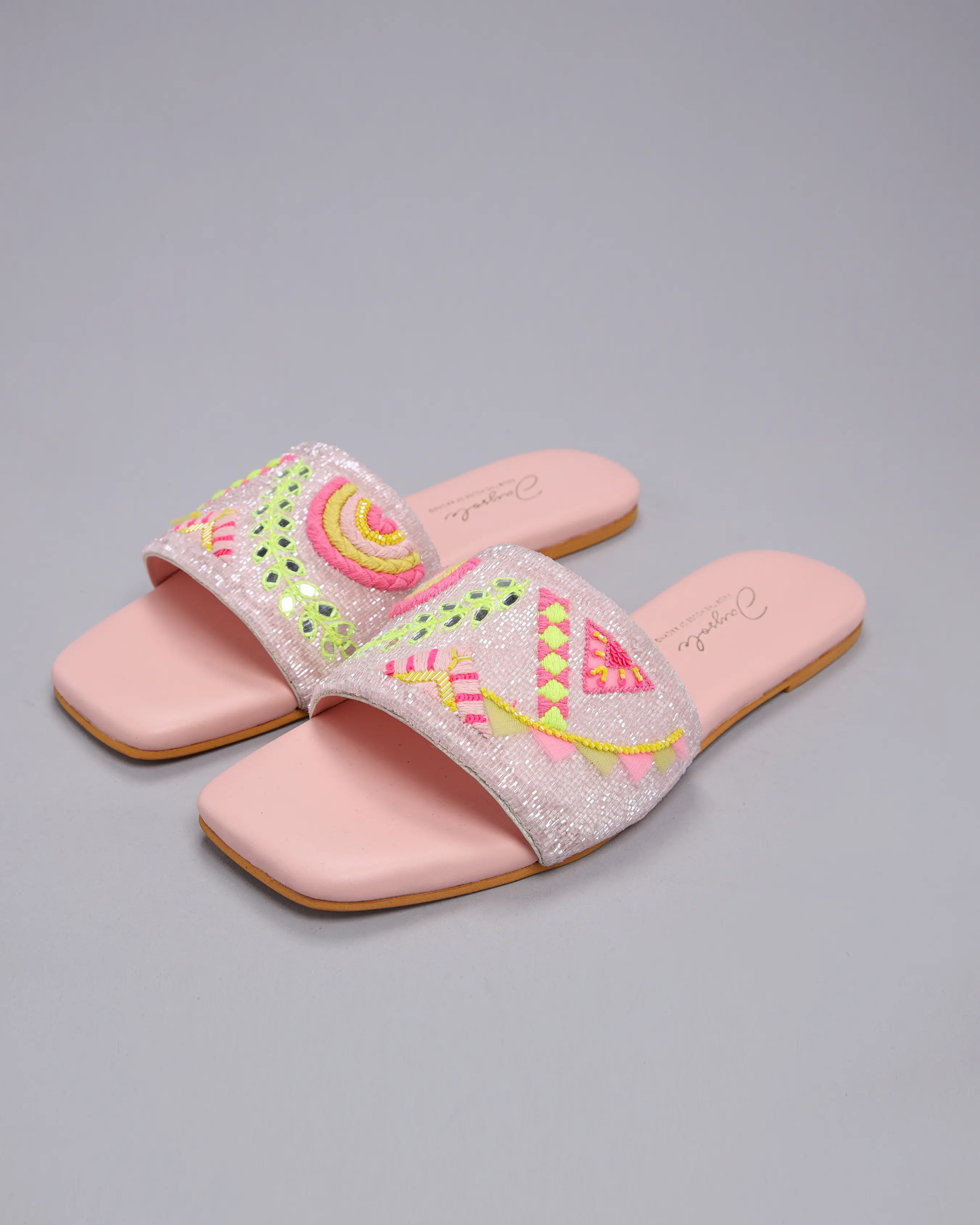 Pink Mystery Handcrafted Flats My Store