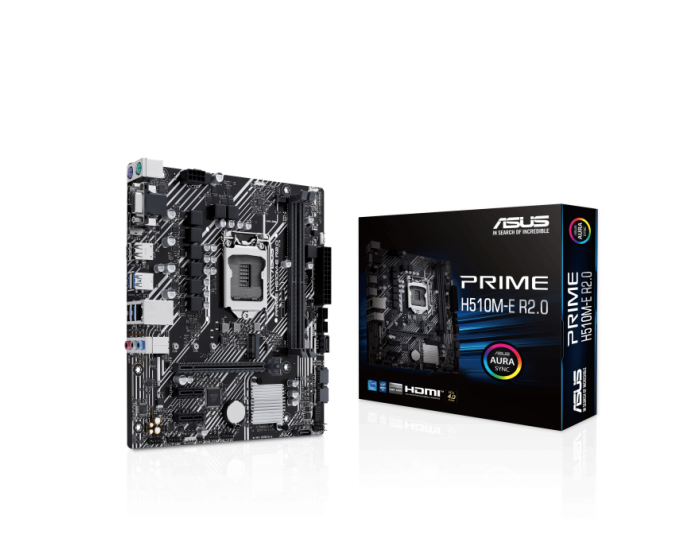 Asus Motherboard 510 Prime (H510M E ) DDR4 (For Intel 10TH | 11TH Gen PRIME H510M-E R2.0